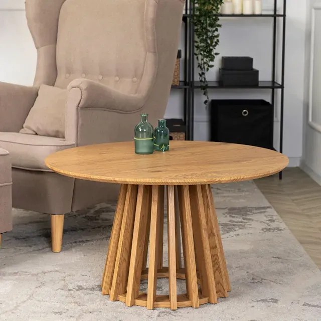 Lamelowy skandynawski stolik naturalny dąb P5-P10