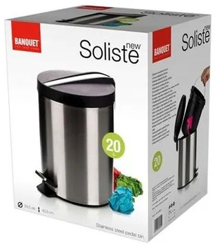 Banquet Soliste New kosz na śmieci nierdzewny 20 l, 20 l, 20 l