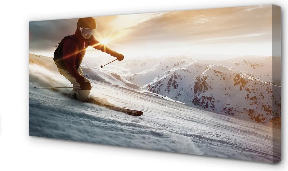 Zdjęcie na płótnie Skialpinizm W Wysokich Górach