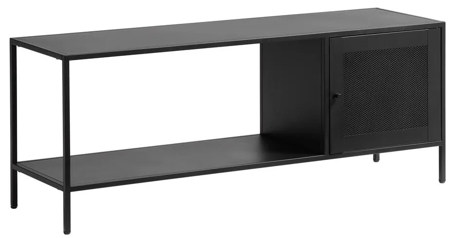 Czarny metalowy regał 120x47 cm Malibu – Unique Furniture