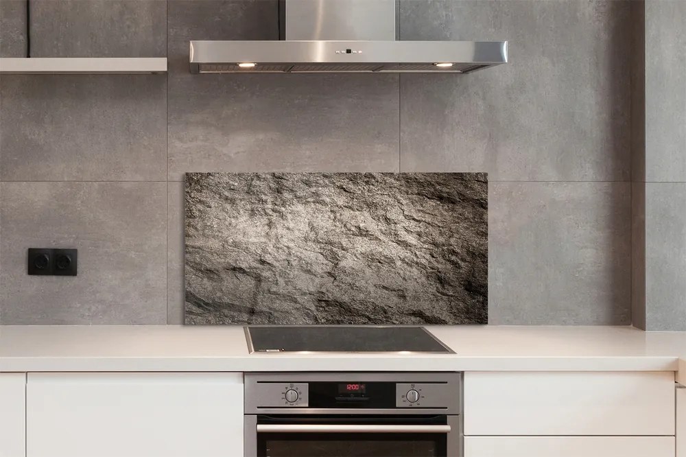 Szkło do Kuchni na Ścianę Abstrakcyjna Struktura Kamienia