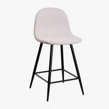 Wysoki Stołek Glamm Kremowa & ↑65 Cm & Negro - Sklum