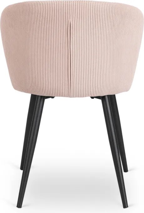 Krzesło Tapicerowane HAILEY Beżowe Sztruksowe Nowoczesne Loft