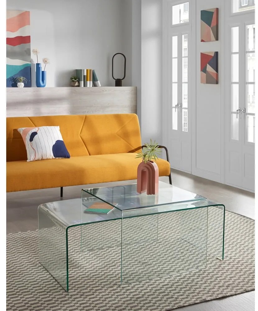 Szklany stolik 50x110 cm Burano – Kave Home