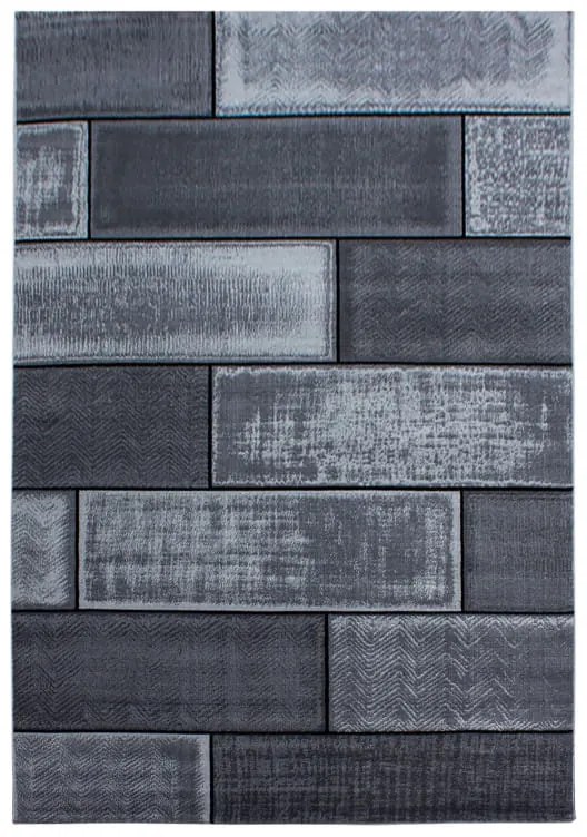 Dywan nowoczesny Plus Cegły szaro-czarny 200 cm x 290 cm