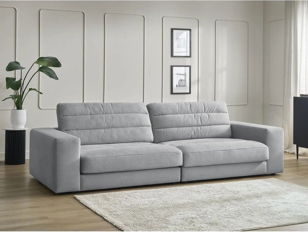 Jasnoszara aksamitna sofa 276 cm Sierra – Bobochic Paris