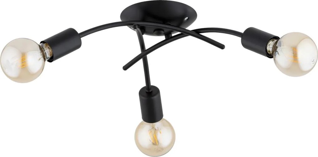Przysufitowy żyrandol TORIZO 3xE27/15W/230V czarny