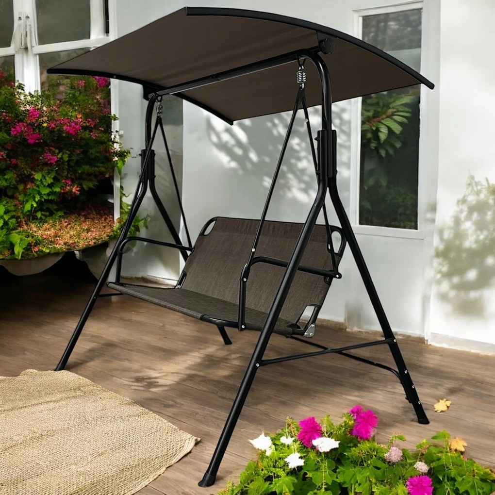 Huśtawka do ogrodu Paloma MAS-4006, wolnostojąca, kolor brąz złoty