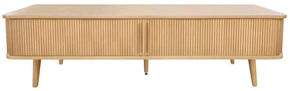 Szafka pod TV w dekorze dębu w naturalnym kolorze 178x50x40 cm Rove – Woodman