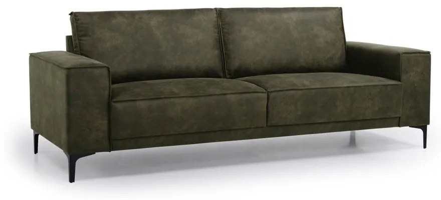 Zielona sofa z imitacji skóry 224 cm Copenhagen – Scandic