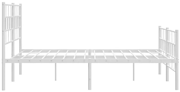 Białe podwójne łóżko z wezgłowiem 160x200 H1-M49