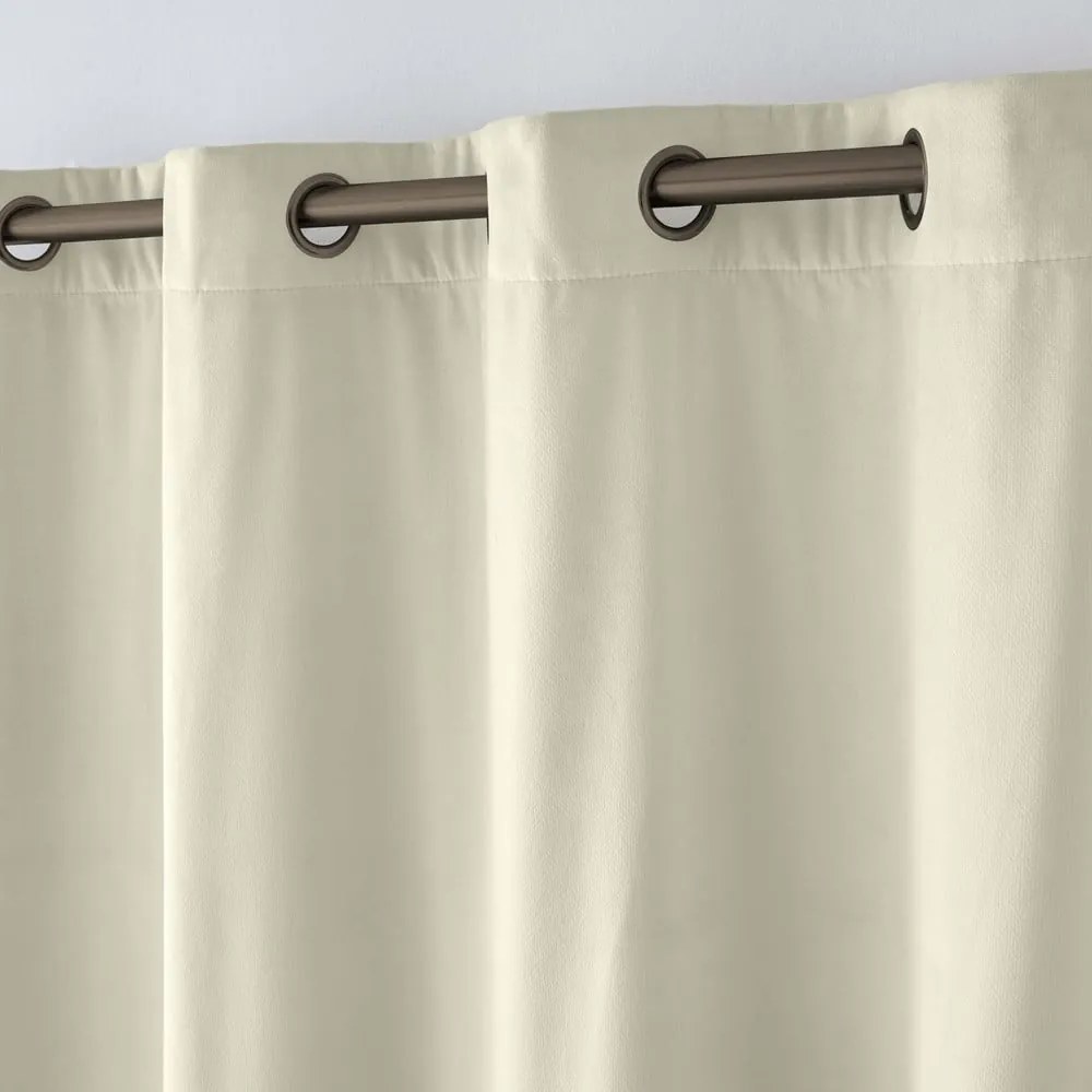 Kremowa aksamitna zasłona termiczna 140x260 cm Polarchic – douceur d'intérieur