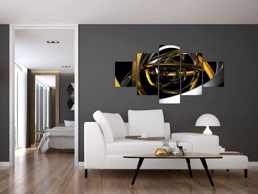 Obraz nowoczesnej abstrakcji (125x70 cm)