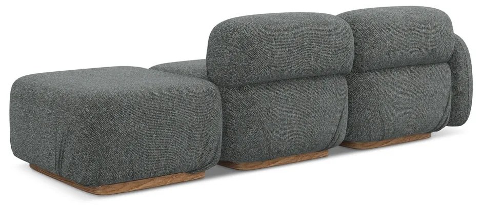 Szary szezlong modułowy (lewostronny) Ailani – Makamii