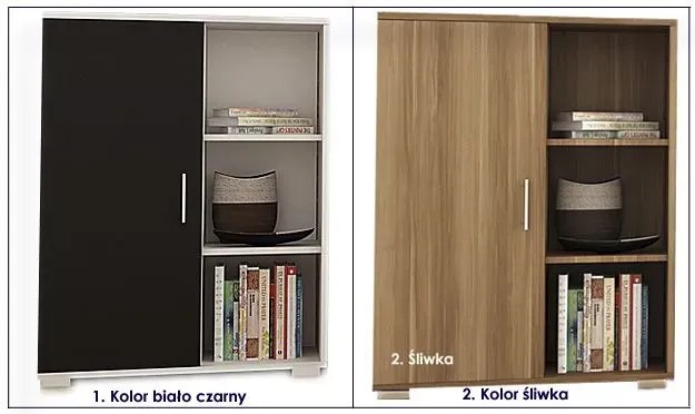 Komoda Armo - biało-czarna