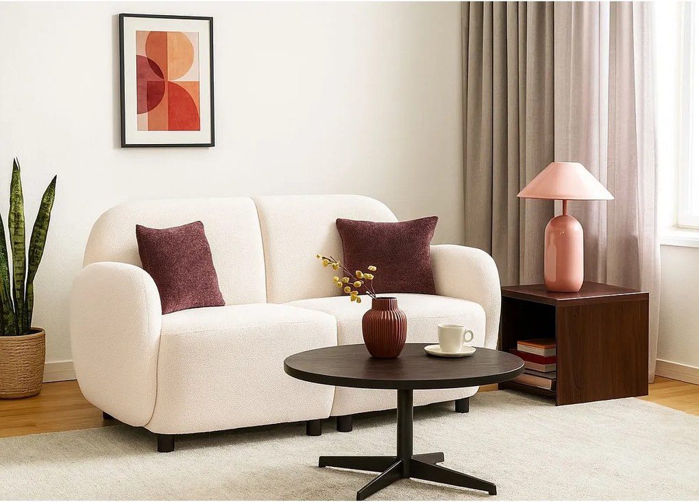 Sofa dwuosobowa MCW-P33,  kremowa