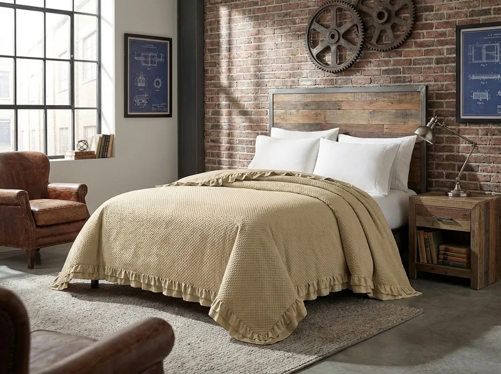 Narzuta na łóżko MONTEGO, beżowa Rozmiar: 200 x 220 cm