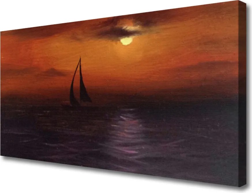 Zdjęcie na płótnie Łódź Rybacka na Falach