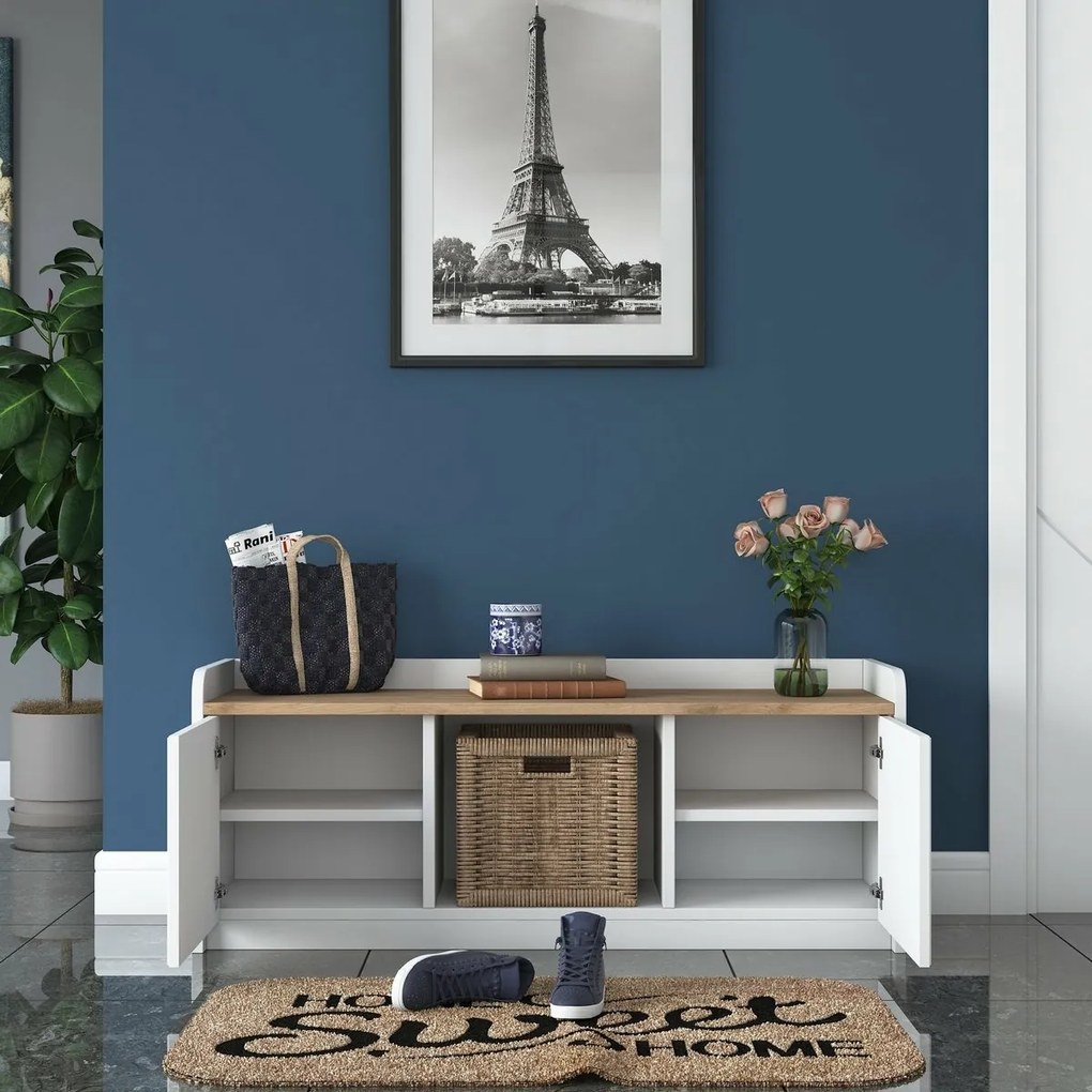 Szafka na buty Pilo White and Walnut