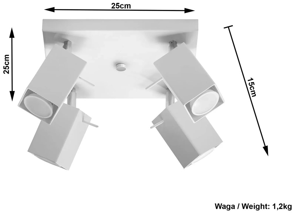 Kwadratowy plafon LED T1-B01