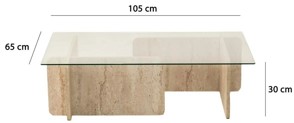 Stolik konferencyjny Escape Travertine