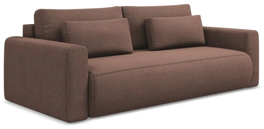 Różowa rozkładana/ze schowkiem sofa 238 cm Kapua – Makamii