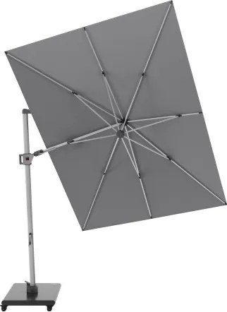 HYPERION 330 x 240 PRESTIGE - luksusowy huśtawkowy parasol ogrodowy z bocznym drążkiem : Kolor parasola - Jasnoszary