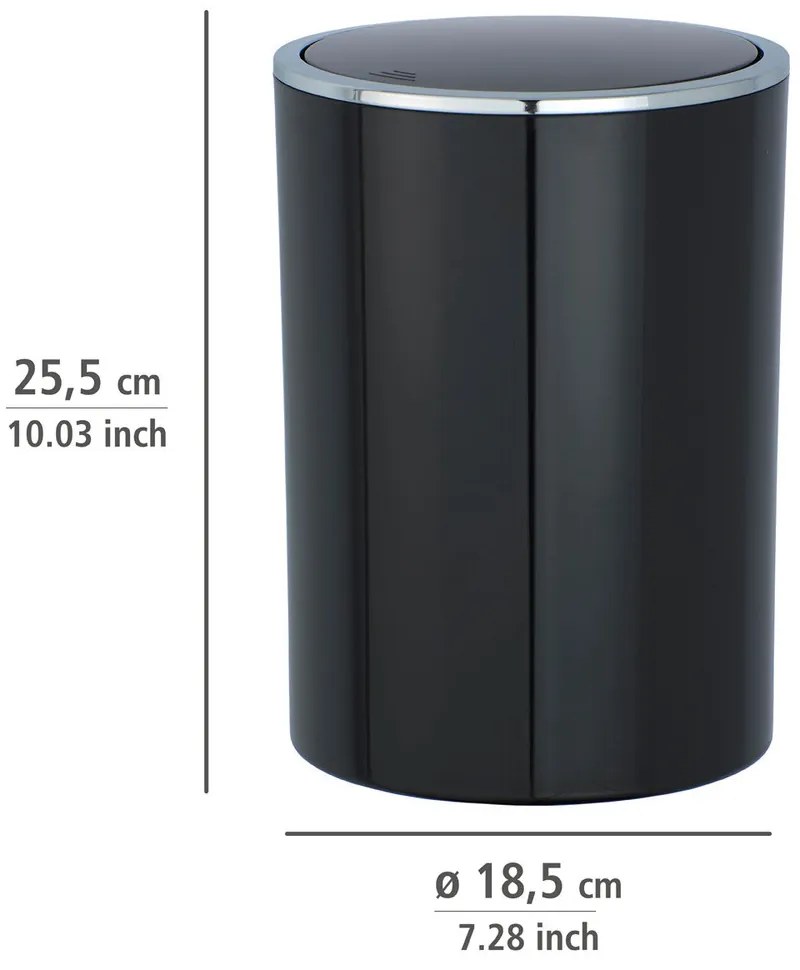 Kosz na śmieci INCA BLACK, WENKO