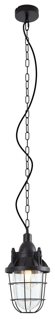 Industrialna lampa wisząca czarna - CabinPrzemysłowy Oswietlenie wewnetrzne