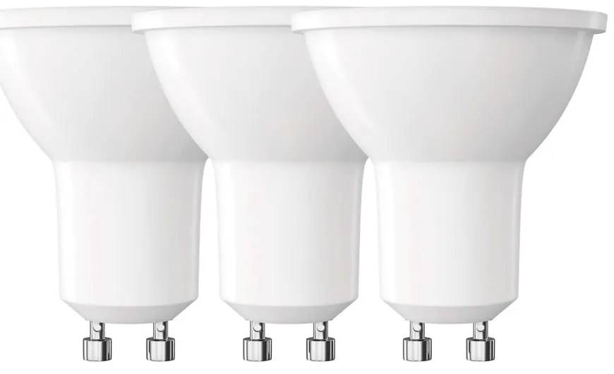 Żarówki LED z neutralnym światłem z gwintem GU10 zestaw 3 szt., 7 W – EMOS