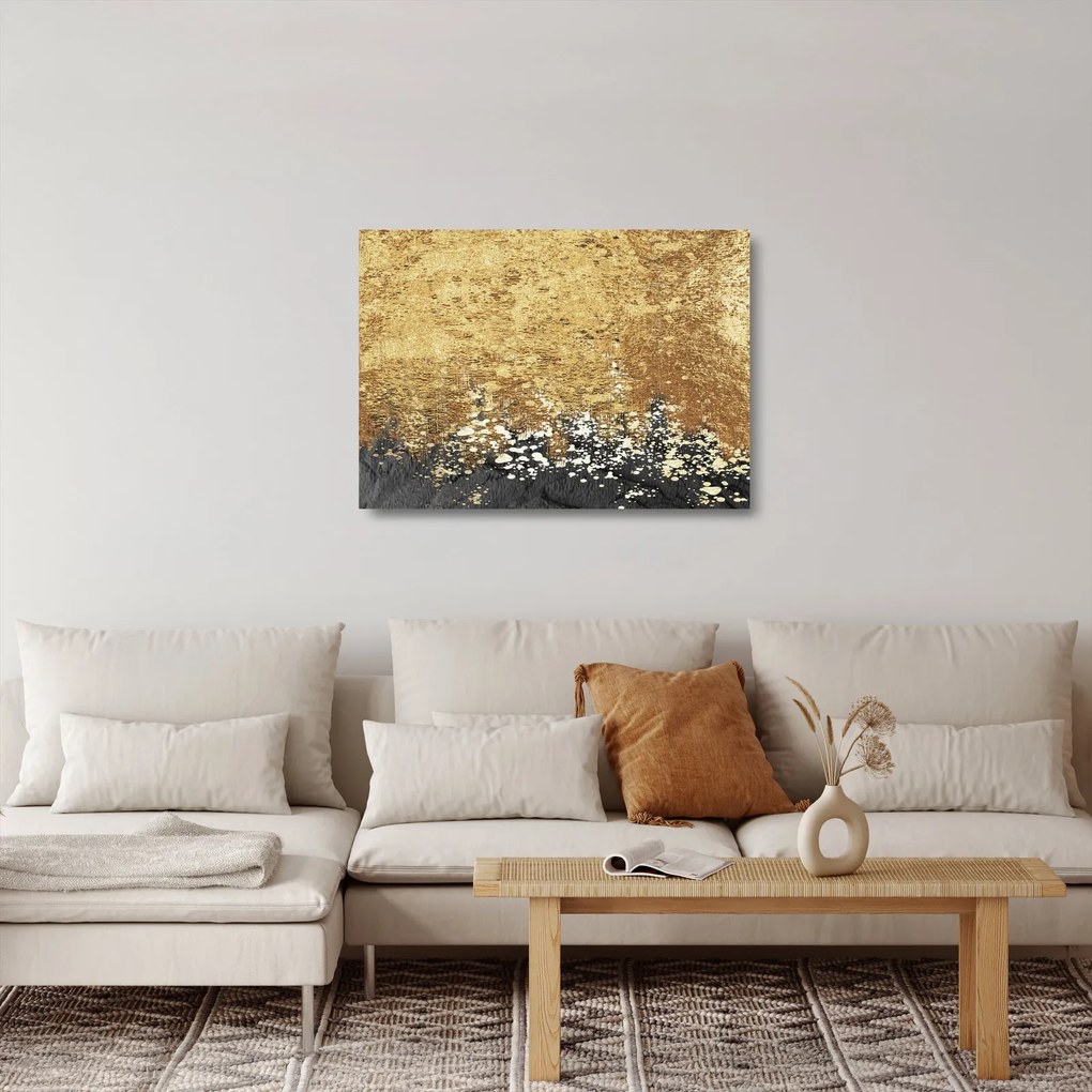 Obraz na szkle - Złota struktura N⁰3 (70x50 cm)