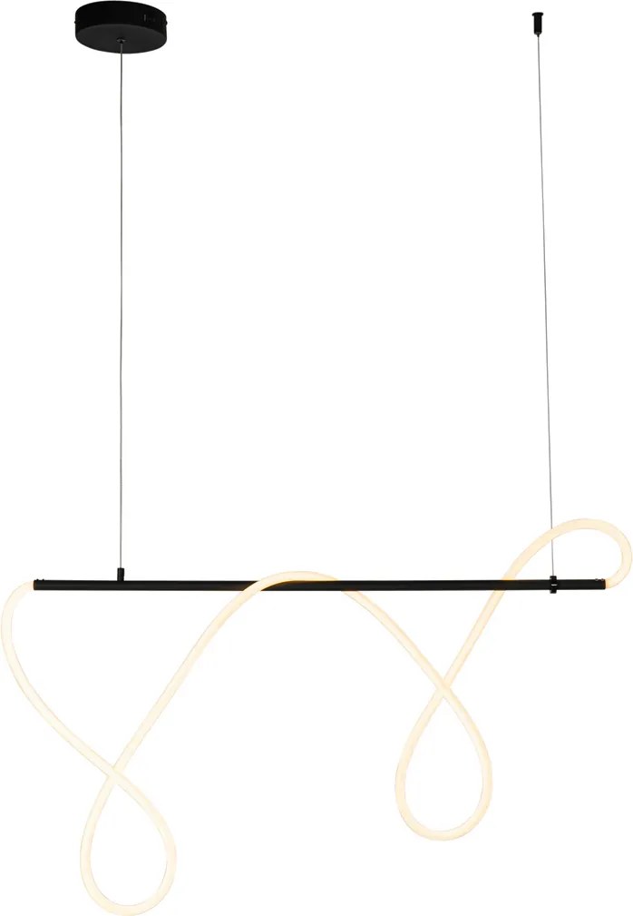 Designerska lampa wisząca czarna w komplecie z LED 3-stopniowy ściemniacz - Danisha