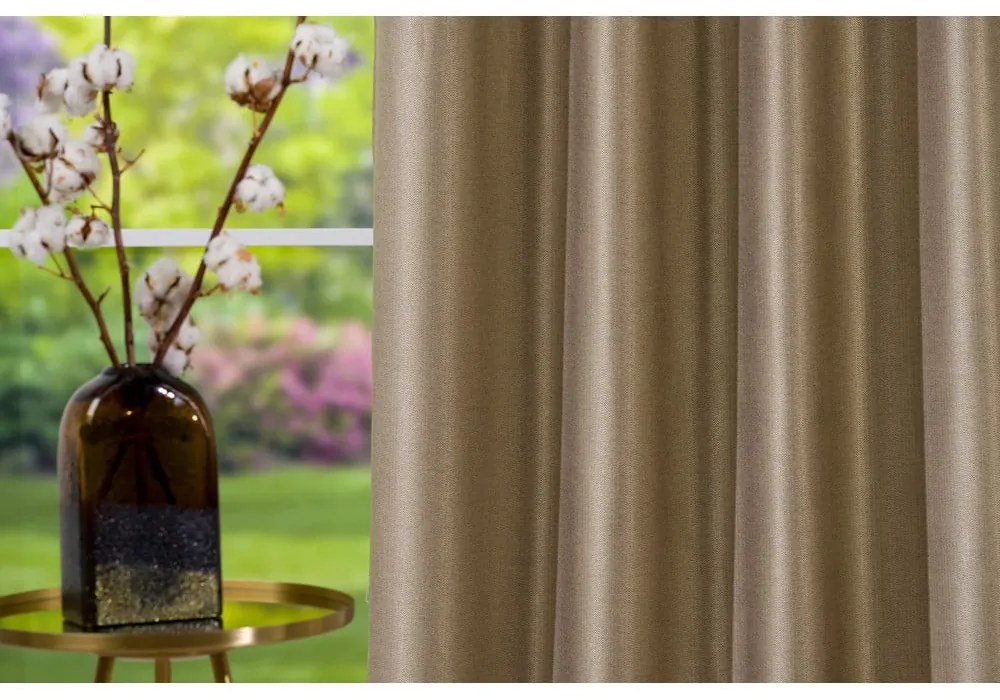 Złota zasłona 140x260 cm Torre – Mendola Fabrics