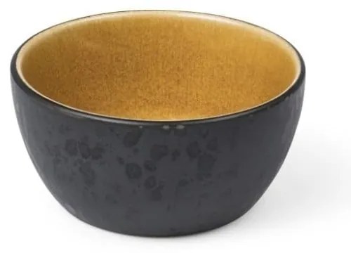 Czarna/w bursztynowym kolorze kamionkowa miska 200 ml Black/Amber – Bitz