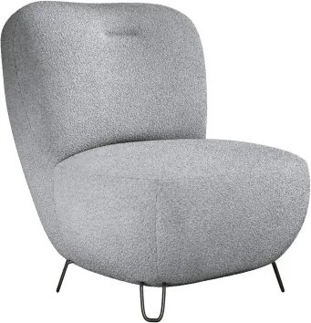 Fotel LUIS skandynawski wolnostojący na metalowych nogach w tkaninie NOW OR NEVER 92