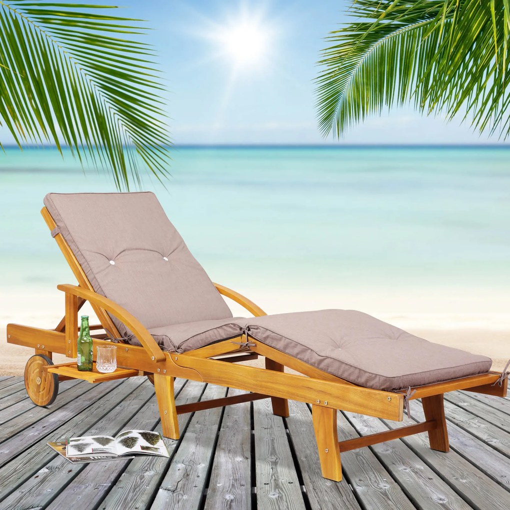 Mata na leżak TAMI SUN, 194x55x5cm, beżowy melanż Jurhan