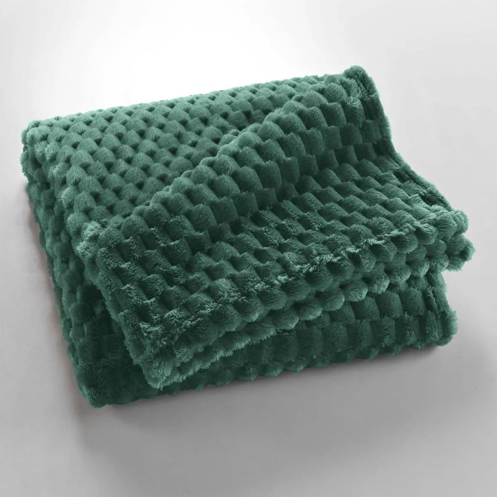 Zielony koc z mikfroflaneli 125x150 cm Mini Frosty – douceur d'intérieur