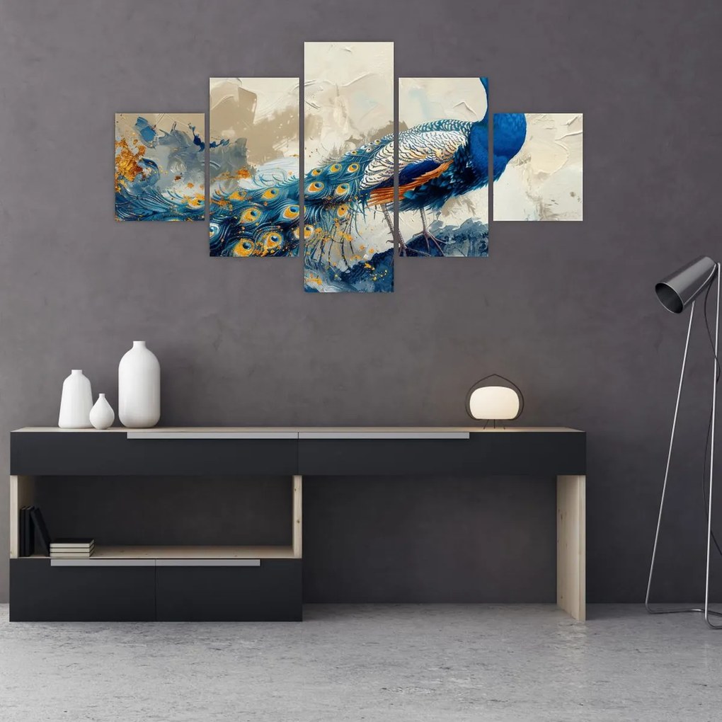 Obraz - Paw, malarstwo (125x70 cm)