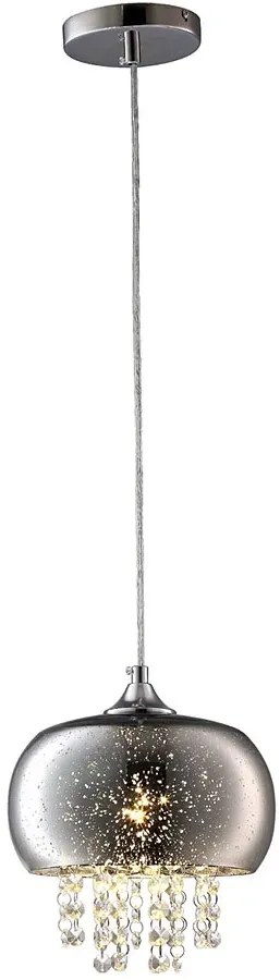 Wisząca kryształowa lampa ze szklanym kloszem - S003-Vallos
