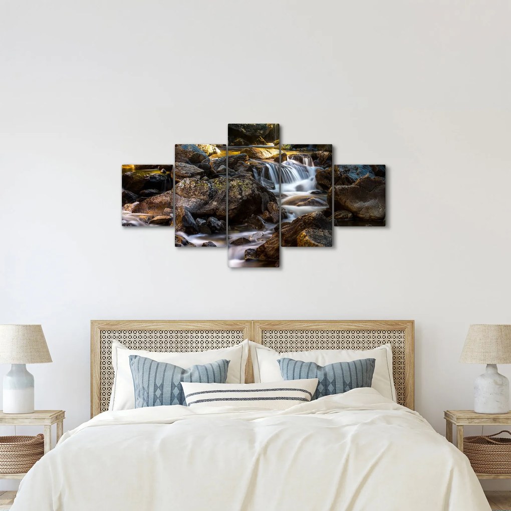 Obraz skalistego strumienia (125x70 cm)