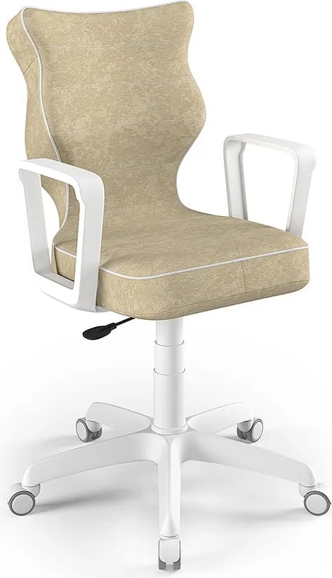 Krzesło obrotowe z podłokietnikami Norm White rozmiar 6 (159-188 cm)