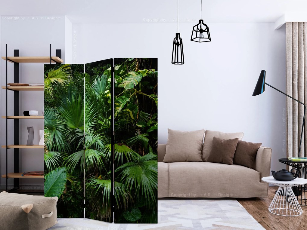 Parawan akustyczny Liście 135x172 cm 3-częściowy zielony ARTGEIST B