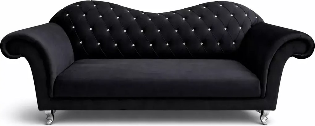 Elegancka tapicerowana sofa Vera z pikowanym oparciem