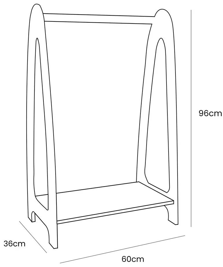 Wieszak dziecięcy w dekorze sosny w naturalnym kolorze 60x96 cm Montessori – Meowbaby