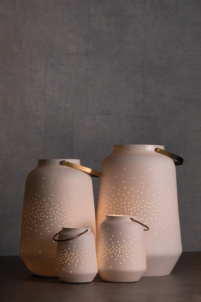 Biała porcelanowa LAMPA rozm. L (26,5 cm)