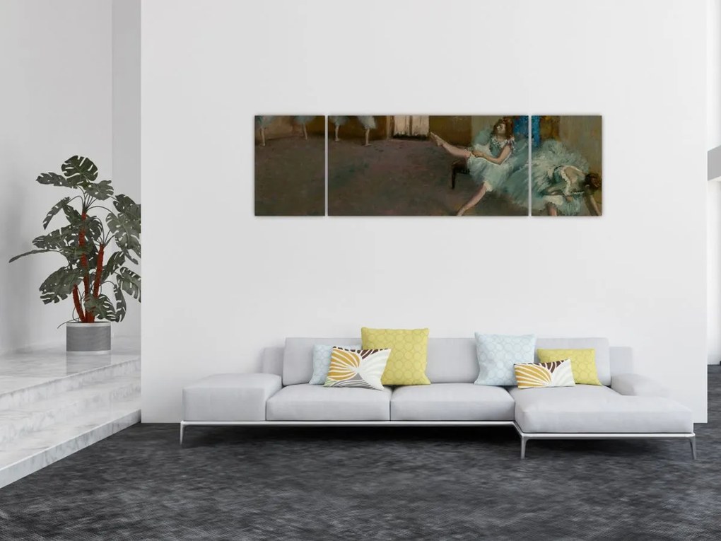 Obraz - Edgar Degas, Before the Ballet, reprodukcje (170x50 cm)