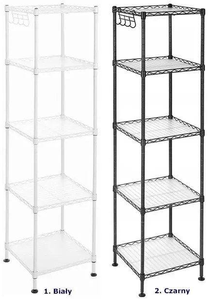 Czarny metalowy regał w stylu loft M8-P67