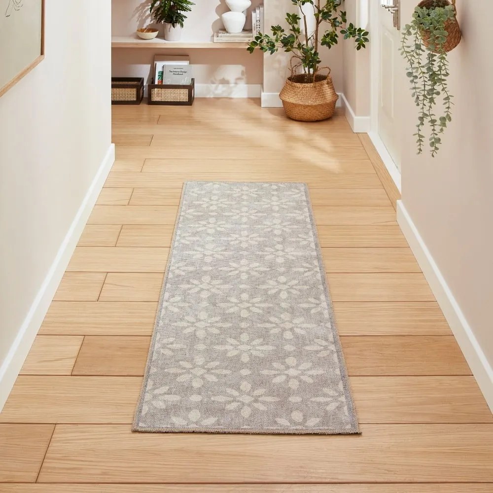 Jasnoszary chodnik odpowiedni do prania 61x170 cm Coral Light Grey – Think Rugs