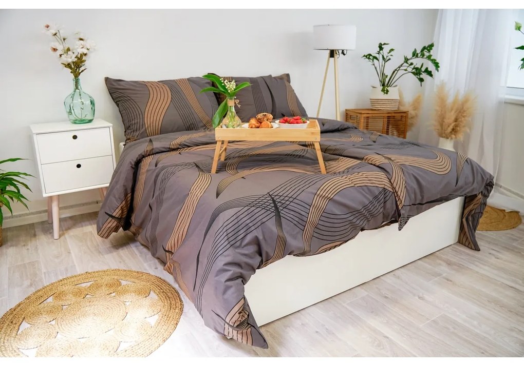 Stanex Pościel bawełniana Gold Ribbon, 140 x 200 cm, 70 x 90 cm