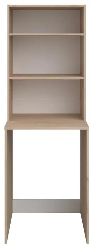 Szafka do zabudowy pralki z półkami - Naturalny jasny - szer. 65 x wys. 184 cm - ERKANO